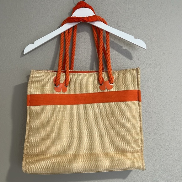 Escada Sunset Heat Straw Market Tote - Picture 5 of 17